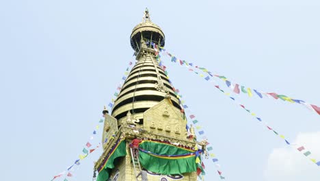 Alten-berühmten-Sawayambhunath-Affentempel-in-Kathmandu,-Nepal.