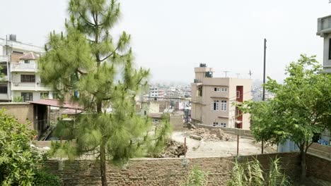 Gebäude-in-asiatischen-Stadt-Kathmandu,-Nepal.