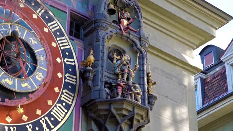 Moving-figures--of-the-Zytglogge,-medieval-clock-tower,-Bern,-Switzerland