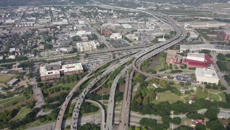 Aerial-of-Downtown-Houston,-Texas