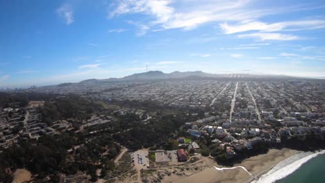 San-Francisco-CA-Flying-Aerial-View-From-Coast