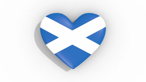 Herz-in-den-Farben-der-Flagge-von-Schottland-Impulsen,-Schleife