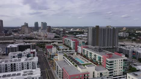 Aerial-of-Downtown-Tampa,-Florida