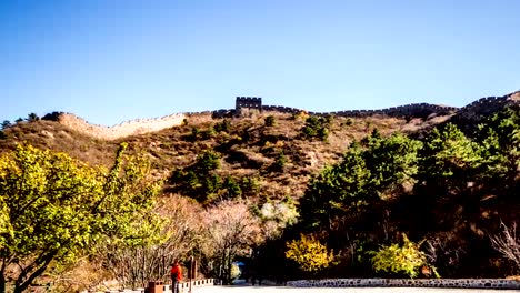 Beijing,-China-Oct-26,2014:-Walking-at-terrace-of-Jinshanling-Great-Wall,-Beijing,-China