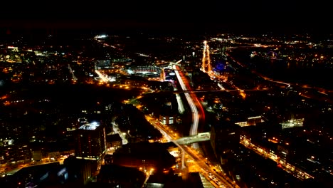 Timelapse-Blick-auf-die-Skyline-von-Boston-bei-Nacht