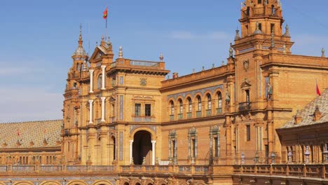 main-part-of-plaza-de-espana-exterior-sun-day-light-4k-spain-seville