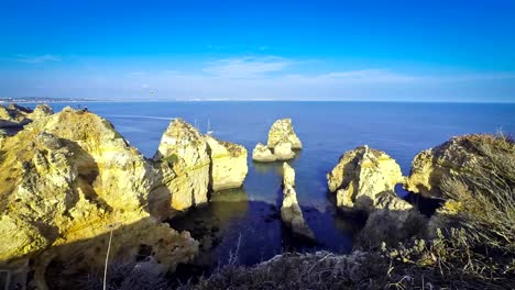 Atlantic-coast-near-Lagos,-Algarve-region,-Portugal