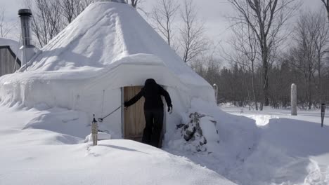 Yurta-invierno-en-ontario-vídeo-4-k