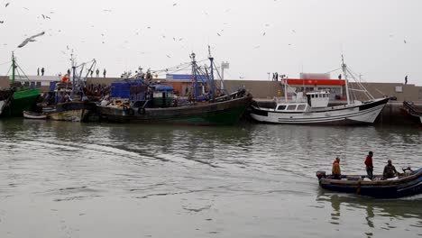 Fischer-Boot-Foing,-Meer,-Essaouira,-Marokko