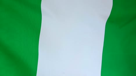 Closeup-of-the-flag-of-Nigeria-in-slow-motion