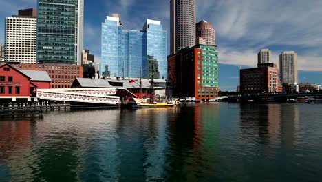 Old-Northern-Bridge-crossing-Boston-Harbor-and-Boston-skyline