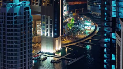 night-light-dubai-marina-walking-bay-yacht-dock-4k-time-lapse-united-arab-emirates