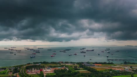 Singapur-schöne-Sturm-Himmel-port-Bay-4k-Zeitraffer