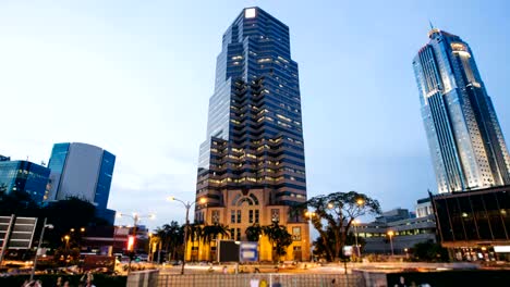Time-lapse-of-skyscraper-in-Kuala-Lumpur