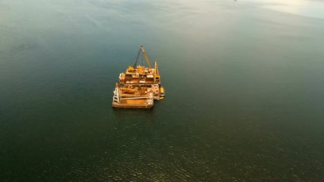 Dredging-platform-on-the-sea.-Philippines,-Manila