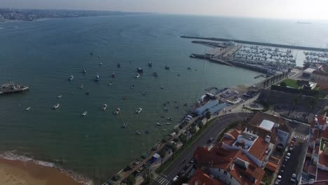 Aerial-View-of-Cascais,-Portugal