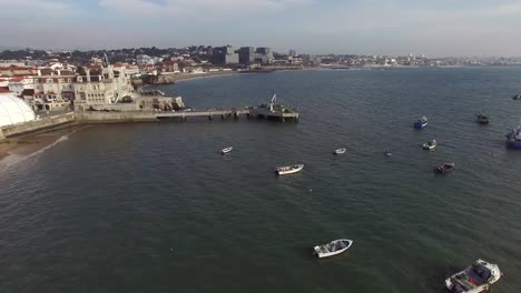 Vista-aérea-de-Cascais,-Portugal