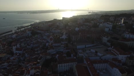 Vista-aérea-de-Alfama,-Lisboa,-Portugal