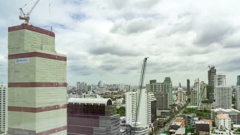 Horizonte-de-paisaje-urbano-Bangkok-altura-tiempo-lapso-en-Tailandia