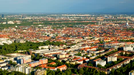 Aerial-view-of-Munich.-Munich,-Bavaria,-Germany