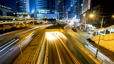 Zeitraffer-der-nächtlichen-Stadt-Hongkong.