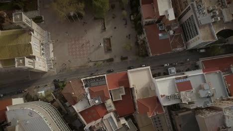 Aerial-view-of-the-square-and-the-Metropolitan-Cathedral-church-of-Athens.