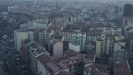 Luftaufnahmen-Drohne-Blick-Skyline-von-Milan