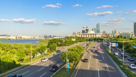 Timelapse-de-la-ciudad-de-Seúl,-Corea-del-sur