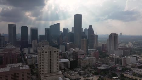 Aerial-of-Downtown-Houston,-Texas