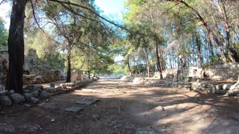 Ancient-city-Phaselis-in-Antalya-province,-Turkey.