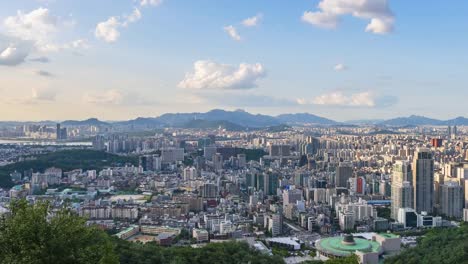 Timelapse-en-Seúl-Skyline,-Corea-del-sur