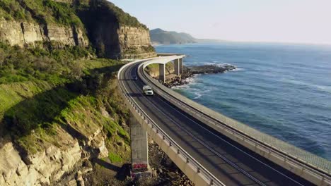 Coastal-scenic-drive-along-the-sea-cliff-bridge