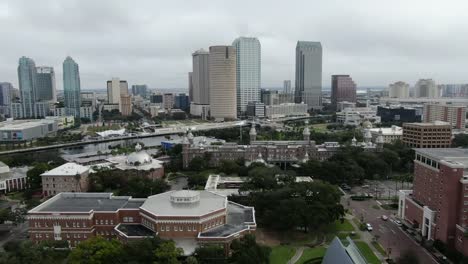 Aerial-of-Downtown-Tampa,-Florida