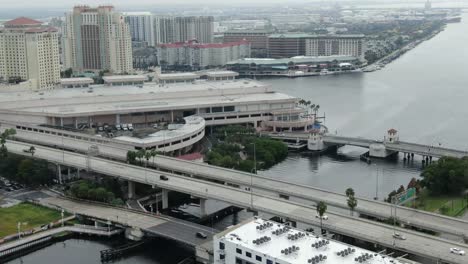 Aerial-of-Downtown-Tampa,-Florida