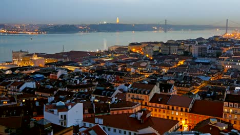 Panorama-von-Lissabon,-Portugal