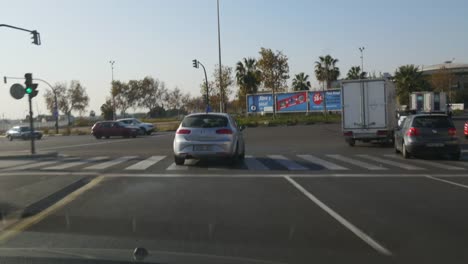 Valencia-día-soleado-carretera-viaje-atardecer-de-4-k,-España