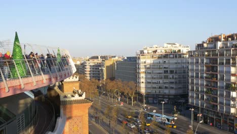 barcelona-city-day-time-shopping-centre-roof-top-city-view-4k-spain