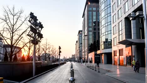 City-life-reflection-in-modern-building