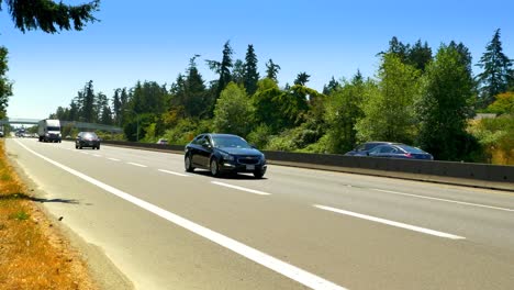 Autobahn-Verkehr,-Autobahn-Straßenfahrt-schnell-Fahrzeuggeschwindigkeit