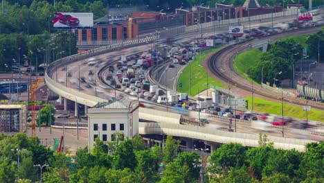 russia-summer-day-moscow-traffic-road-roof-top-panorama-4k-time-lapse