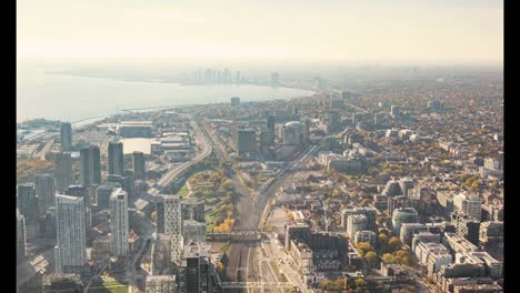 Toronto,-Kanada,-Timelapse---im-Westen-während-des-Tages