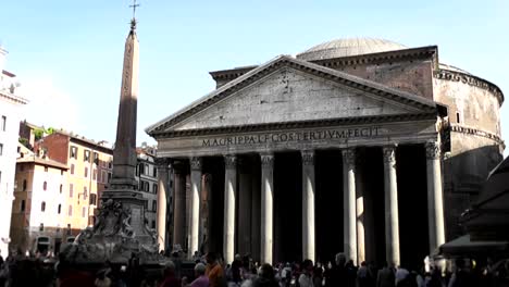 Pantheon-Kirche,-Rom,-Italien,-Real-Time