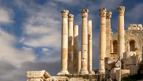 Templo-de-Zeus,-jordano-ciudad-de-Jerash-(Gerasa-de-antigüedad),-capital-y-ciudad-más-grande-de-Jerash-Governorate,-Jordania