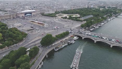 Aerial-view-of-Paris-with-Seine-river