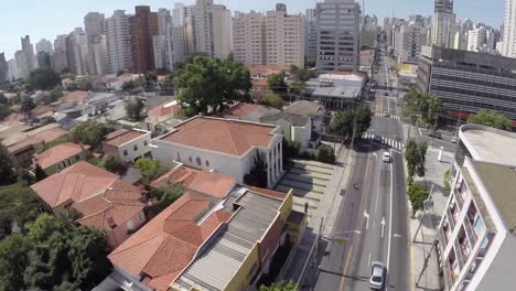 Vista-aérea-de-San-Pablo,-Brasil,-en-el-centro-de-la-ciudad