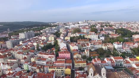 Aerial-View-of-Alfama,-Lisbon,-Portugal