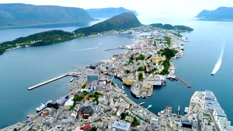 City-of-Alesund-Norway-Aerial-footage