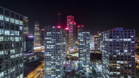 Lapso-de-tiempo-Beijing-Central-Business-District-Skyline