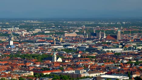 Vista-aérea-de-la-ciudad-de-Munich.-Munich,-Baviera,-Alemania