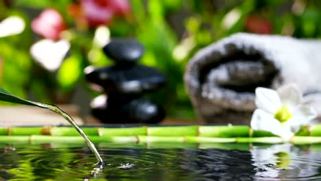 Schönes-Wasser-und-Kerzen-Spa--und-Wellnesscenter-Zusammensetzung-schießen-in-extrem-langsamen-motion.concept-der-Entspannung-und-des-meditation.water